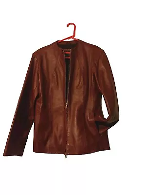 Buy Genuine Red Leather Jacket Womens • 10£