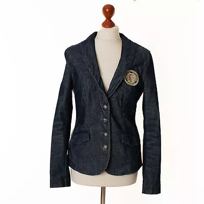 Buy Ladies SPORTALM Blue Denim Jacket Size 36 • 67.54£