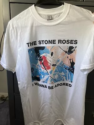 Buy The Stone Roses I Wanna Be Adored T Shirt White Size Medium  • 12£