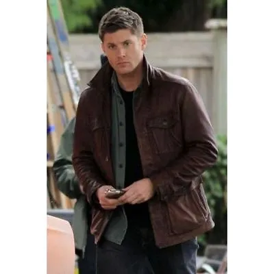 Buy Men's Distressed Supernatural Season 7 Genuine Leather Jacket/Coat • 99.99£