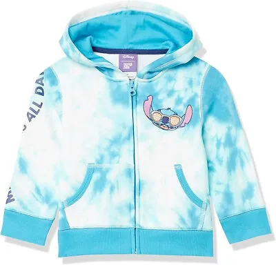 Buy Disney Stitch Boys Girls Hooded Zip Up Jacket Sweatshirt Hoodie Top Age 9-10 XL • 14£