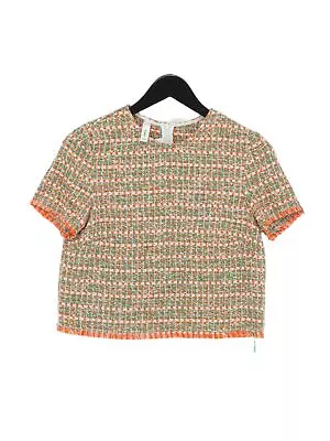 Buy MNG Women's T-Shirt XS Multi Checkered 100% Other Short Sleeve Round Neck Basic • 8£