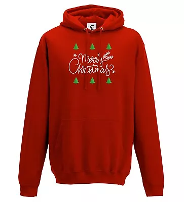 Buy Christmas Jumper Merry Christmas With Trees Hoodie Gift All Sizes Adults & Kids • 17.99£