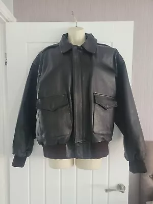 Buy Genuine A2 Real Leather Dark Beown Flight Jacket • 100£