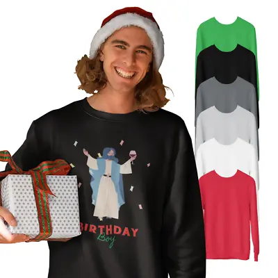 Buy Christmas Sweatshirt Jesus Birthday Boy Printed Novelty Joke Xmas Sweater Jumper • 20.95£