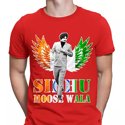 Buy Sidhu Moose Wala Legends Forever Never Dies India Flag Mens T-Shirts Top #DGV • 9.99£