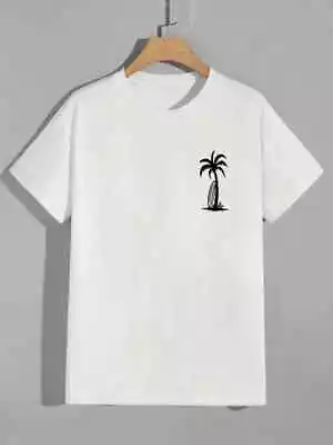 Buy Palm Tree  Men's Summer T Shirt Printed Cool Graphic Short Sleeve 100% Cotton Te • 9.49£