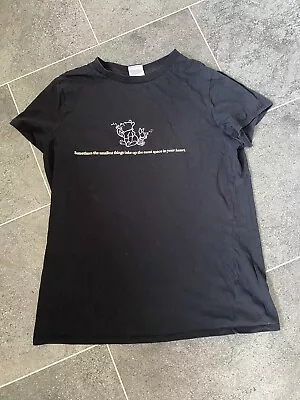 Buy George Black Disney Winnie The Pooh & Roo T Shirt Size 12 • 1.50£