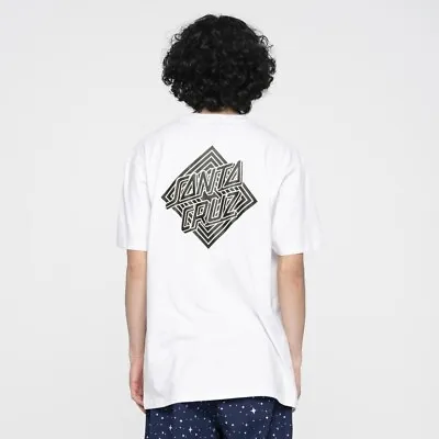 Buy SANTA CRUZ Skate T-Shirt Solitaire Dot L - White - STREET WEAR RAD NEW SK8 Wow • 27.99£