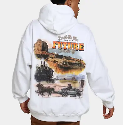 Buy American Thrift X Back To The Future 3 White Hoodie Size L (New) • 43.39£