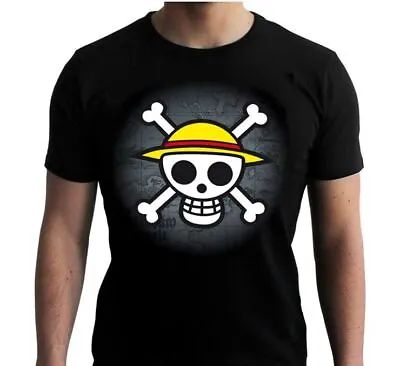 Buy Official One Piece Luffys Crew Skull With Map Premium Mens Tee T Shirt All Sizes • 19.95£