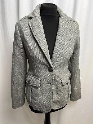 Buy Falmer Heritage Blazer Women's UK8 Grey Wool Mix Winter Jacket E54 • 5.78£