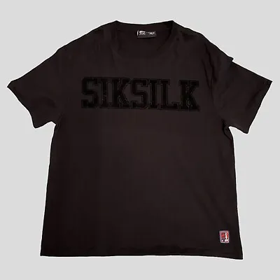 Buy SpaceJam X Siksilk T Shirt Mens Size 2XL XXL Black Flock Print Logo Short Sleeve • 47.13£