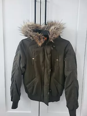 Buy Ladies Bomber Jacket With Hood Size XS  • 12£