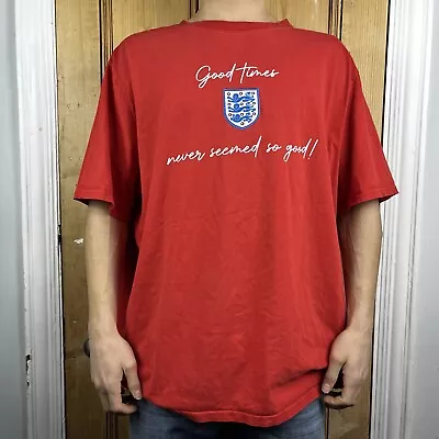 Buy England National Football Team T-Shirt Good Times Never Seemed So Good Red Unisx • 25£