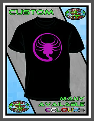 Buy Aliens Face Hugger T Shirt B Black Top Alien Retro Cool Movie T-shirt Custom • 14.99£