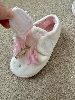Buy Girls Unicorn Slippers Infant Size 10 Uk • 3.90£