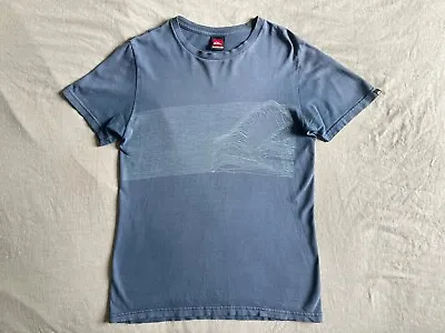 Buy Vintage QUIKSILVER T-Shirt Small Blue Wave Graphic Unknown Pleasures Style 36  • 7.35£
