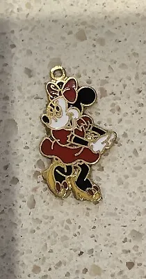 Buy Vintage Tiny Disney Enamel Minnie Mouse Pendant Costume Jewellery • 5.99£
