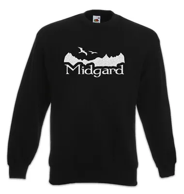 Buy Midgard Sweatshirt Pullover Vikings Viking Mordor Lord Of Fun Valhalla The Rings • 34.74£