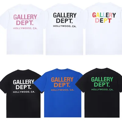 Buy Gallery T-shirt Men Women Dept Letter Gradient Tee Summer Loose Short Sleeve Top • 19.39£