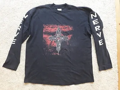 Buy NERVE Vintage 1995 Longsleeve Tour T Shirt Industrial Ministry 242 LP Junkie XL • 150£