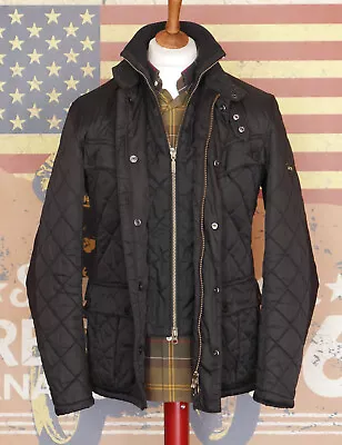 Buy £199 Mens Barbour International Windshield Smart Black Quilt Jacket Medium Small • 23£