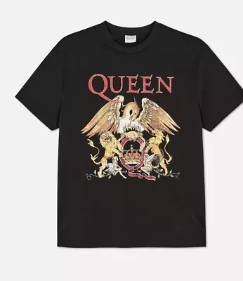 Buy Queen Band Black T Shirt-Graphic Crest Print-XS-3XL • 16.99£