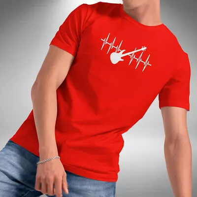 Buy Bass Guitar Heartbeat T-Shirt Funny Plucked String Electric Bass Small To 5XL • 9.99£