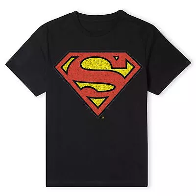 Buy Official DC Comics Superman Original Superman Crackle Logo Unisex T-Shirt • 17.99£