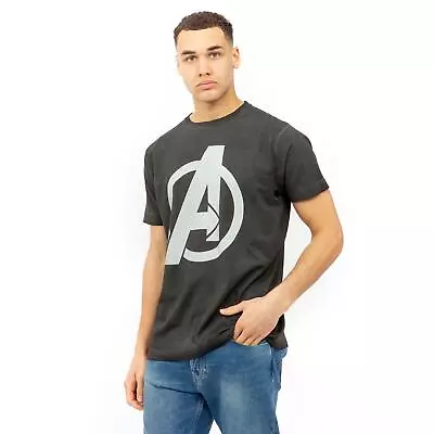 Buy Marvel Mens T-shirt Avengers Logo Acid Wash S-2XL Official • 10.49£