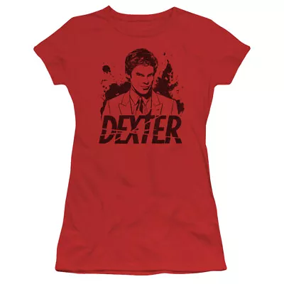 Buy Dexter Juniors T-Shirt Dexter Blood Splatter Portrait Red Tee • 22.10£