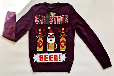 Buy NEXT Mens Xmas Jumper Size S Chest 36-38in £RRP £32 BNWT Sequin Knit Christmas • 19.99£