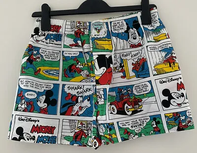 Buy Vintage 80s Walt Disney Mickey Mouse Comic Strip Boxer Shorts Tex Print Ireland • 9.99£