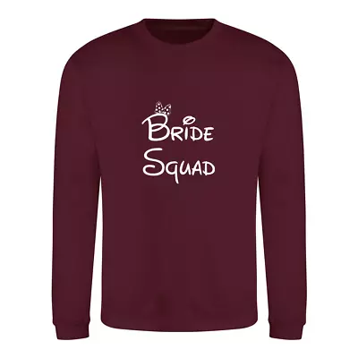 Buy Sweatshirt Bride Squad Hen Do Marriage Wedding Gift Printed Unisex Sweater Jumpe • 23.99£