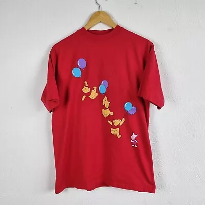 Buy Vintage Winnie The Pooh T Shirt Adults Medium Red Disney Single Stitch 90s Retro • 19.95£
