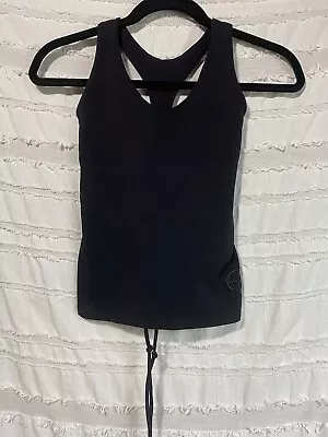 Buy Equilibrium Activewear Tank Top Open Cross Tie On The Back Size XS/SM • 14.17£