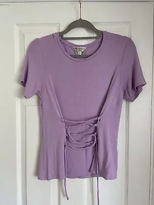 Buy Lilac Miss Selfridge Corset Style T-shirt UK Size 14  • 3£