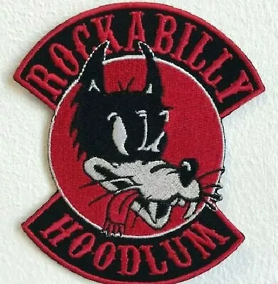 Buy Rockabilly Hoodlum Bikers Iron On Sew On Embroidered Patch • 2.89£