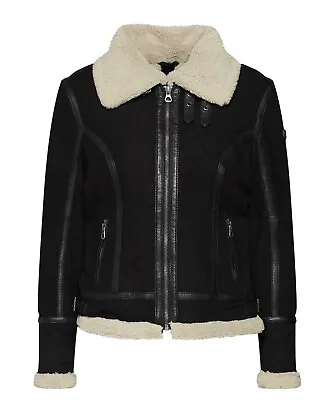 Buy Gipsy Mauritius Sheep Coin Leather Jacket Ladies Black Size XS (REFR4) • 79.99£