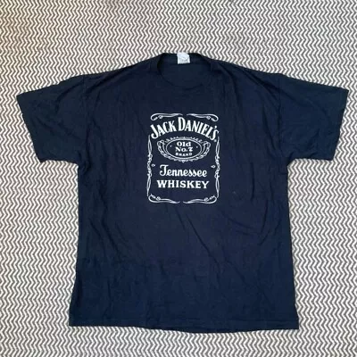 Buy Vintage VTG Jack Daniels Old No 7 Tennessee Whisky Y2K Graphic T Shirt Black XL • 10£