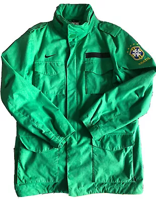 Buy Mens Nike M65 Military Jacket Brazil S/M Green • 44.99£