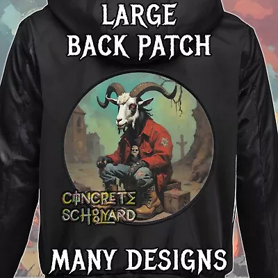 Buy Heavy Metal Goat Backpatch Large Iron On Jacket Patch Baphomet Satanic 666 Punk • 14.95£