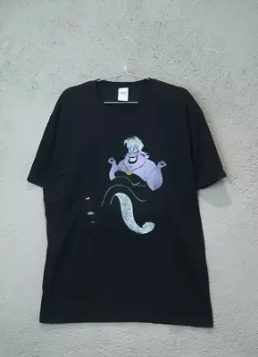 Buy Disney The Little Mermaid T-Shirt Adults Large Black Ursula Graphic Tee Mens • 21.99£