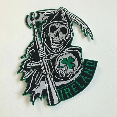 Buy Sons Of Anarchy Ireland Large Biker Jacket Back Sew On Embroidered Patch • 9.29£