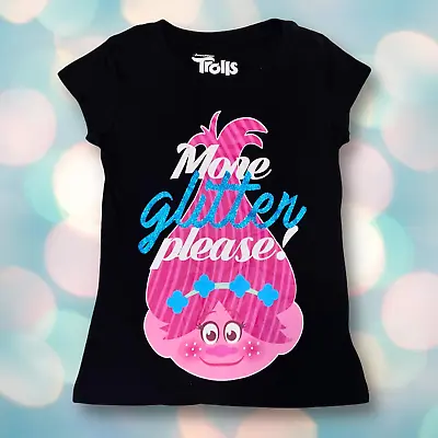 Buy Trolls Glitter Girl's Tee Shirt Top Size M 7/8 • 9.64£