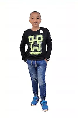 Buy Official Minecraft Creeper Glow In The Dark Long Sleeve T-Shirt  • 6.99£
