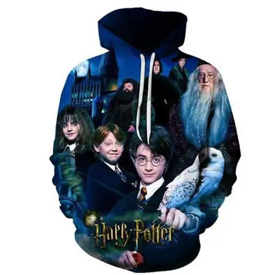 Buy 3D Print Harry Potter Hoodies Sweatshirt Hooded Unisex Casual Jacket Coat Top. • 17£