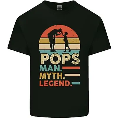Buy Pops Man Myth Legend Funny Fathers Day Mens Cotton T-Shirt Tee Top • 10.99£