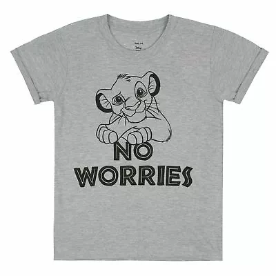 Buy Disney Girls T-shirt The Lion King Simba No Worries Official • 7.99£
